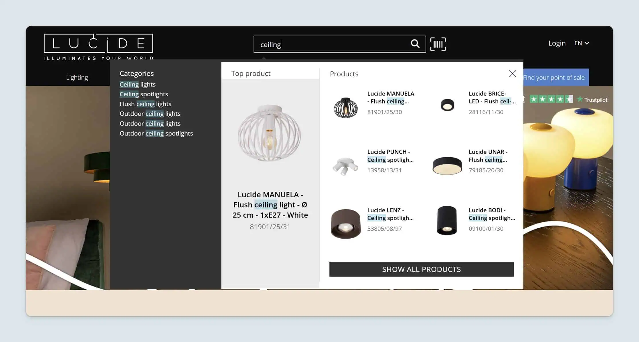 Lucide’s new search with Autocomplete finds results in an instant.